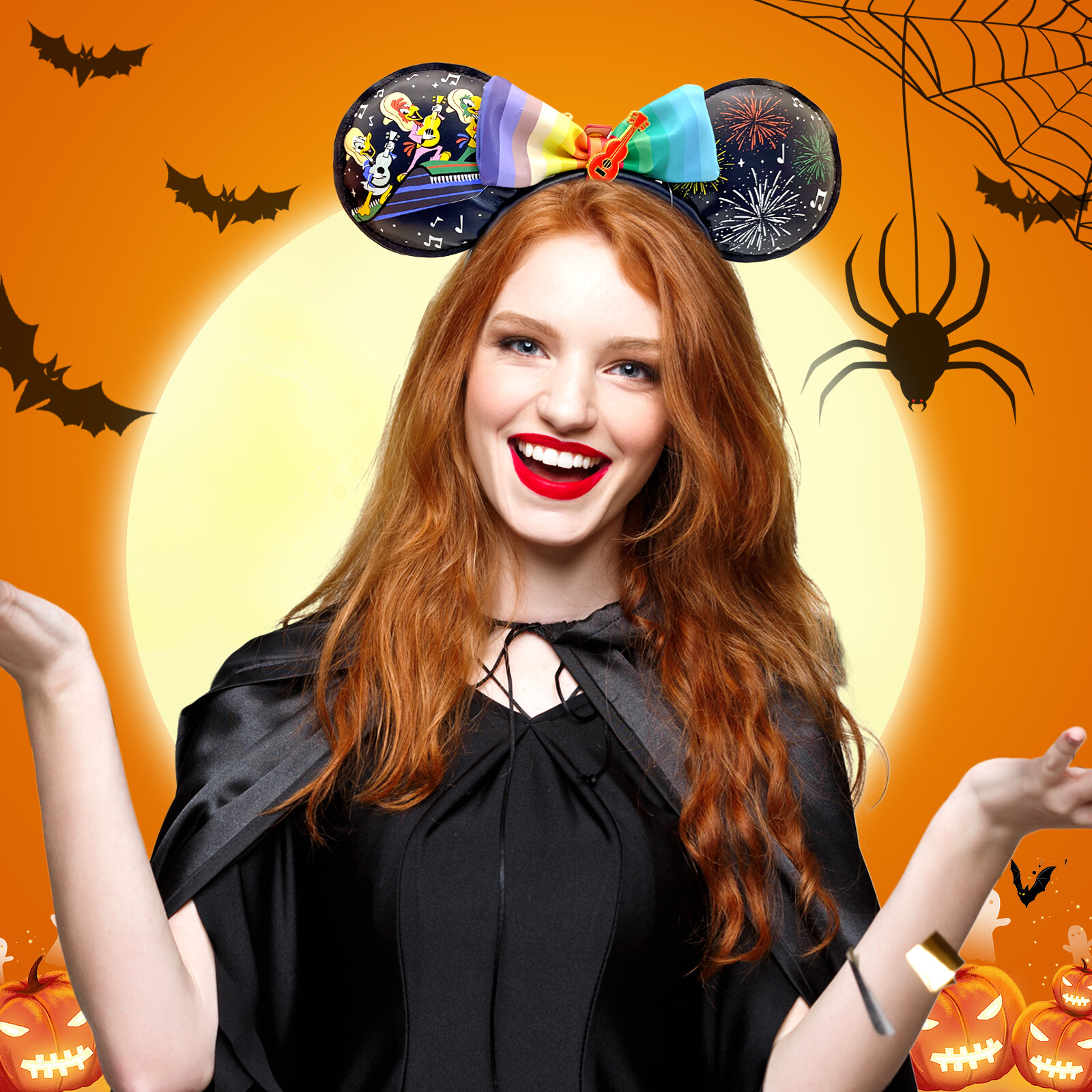 Disney-Parks Loungefly Three Caballeros Ears Headband with Removable Bow cosplay