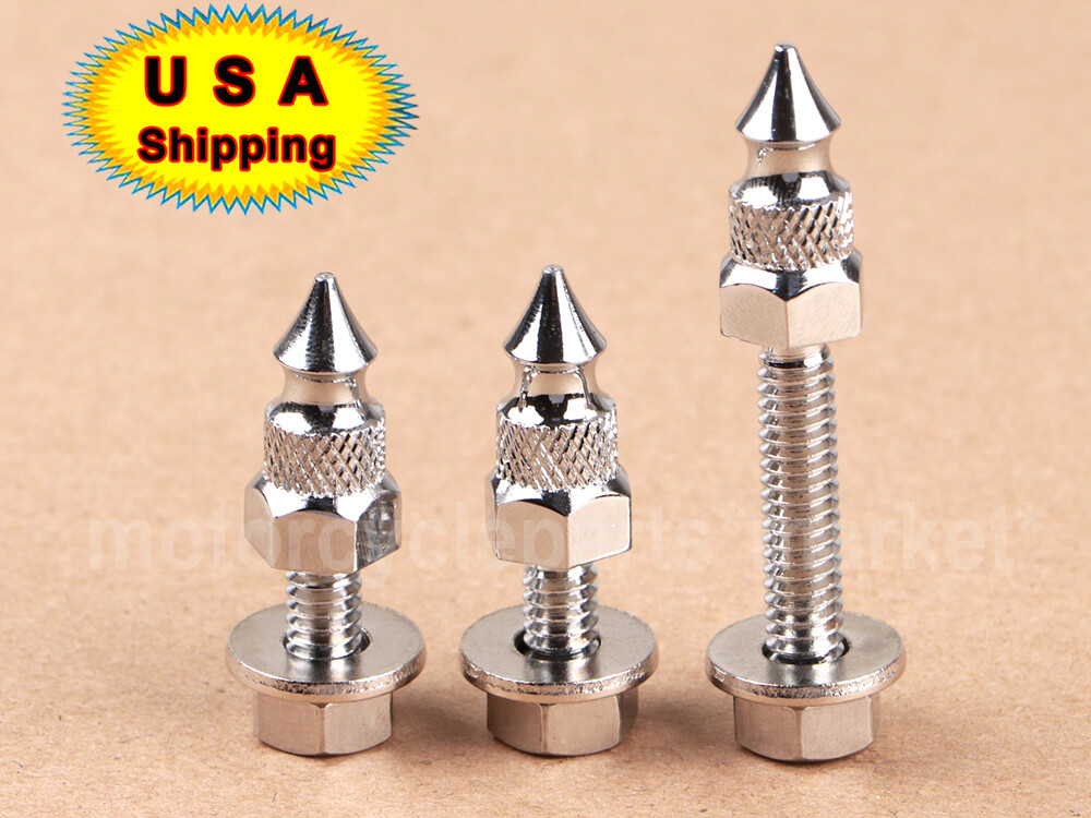 3x Chrome Spike Windshield Mounting Studs For Harley Electra Street Tri Glide