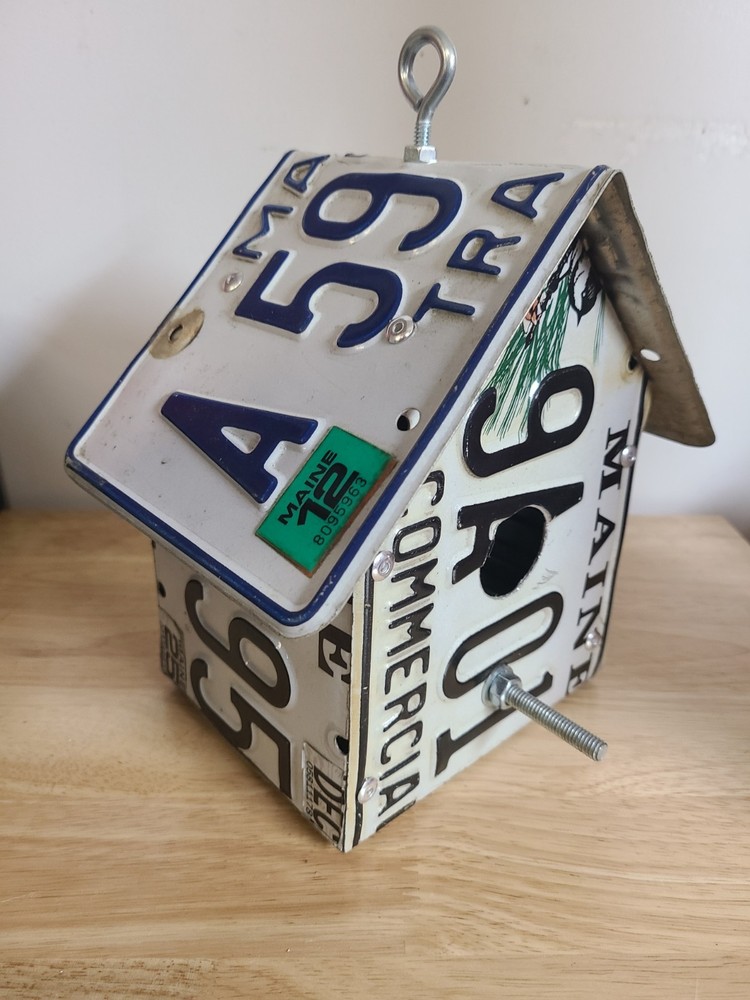 Custom Made License Plate Bird House