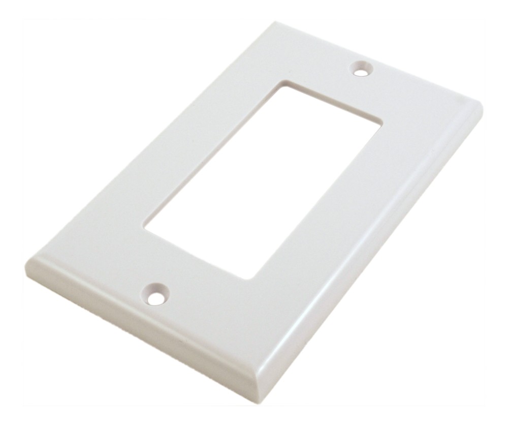 Wallplate: 1 Gang Decor Outer Frame  White