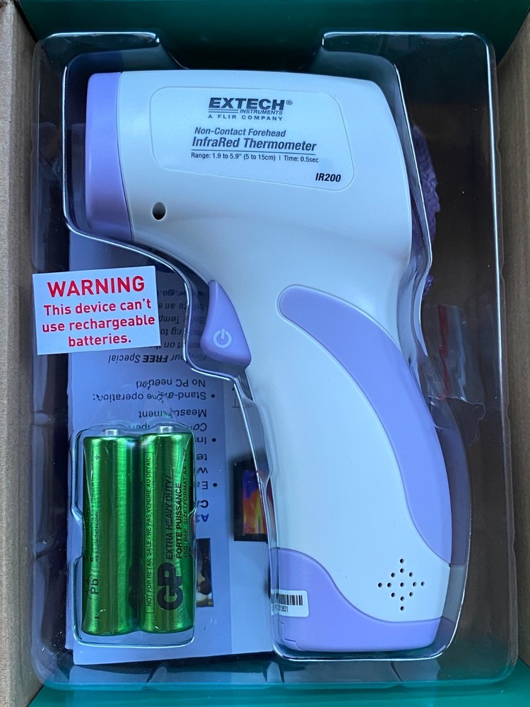 Extech Instruments Non-Contact Forehead IR Thermometer (IR200) New In Box