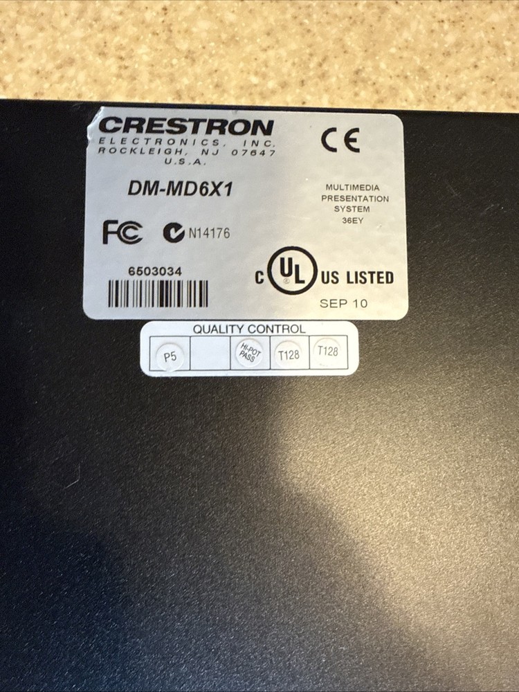 Crestron DM-MD6X1 Multimedia Presentation System - Untested