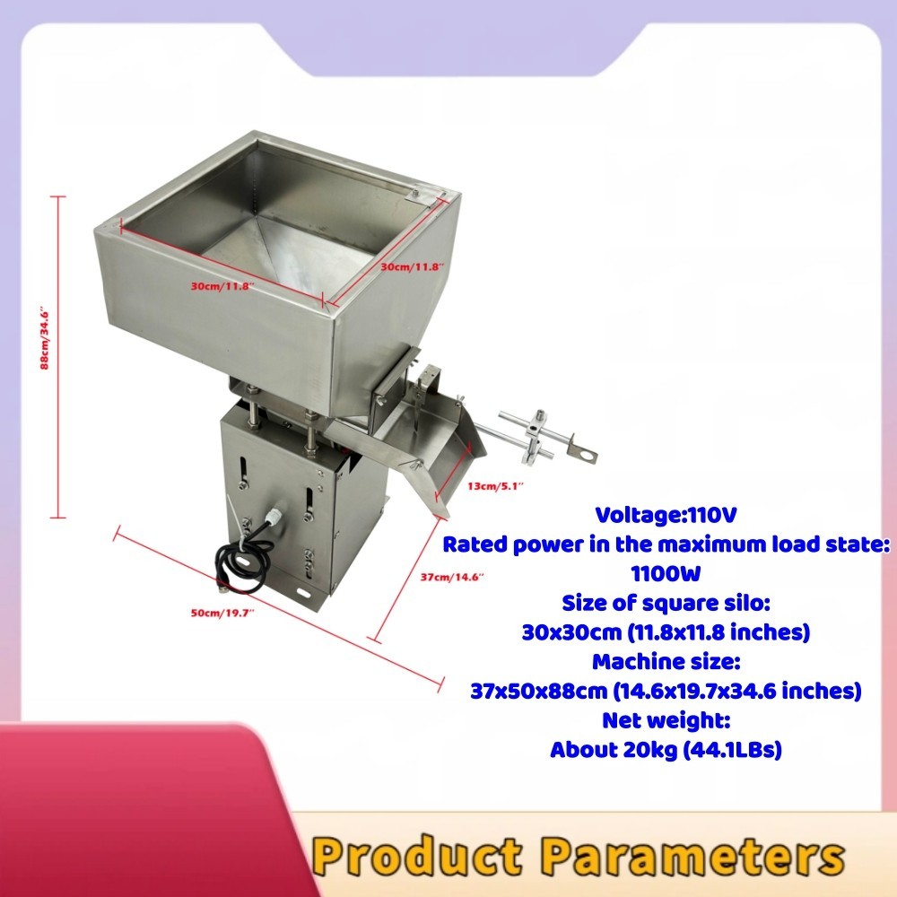 110V Automatic Vibrating Feeder Square Silo Industrial Vibratory Feeding Device