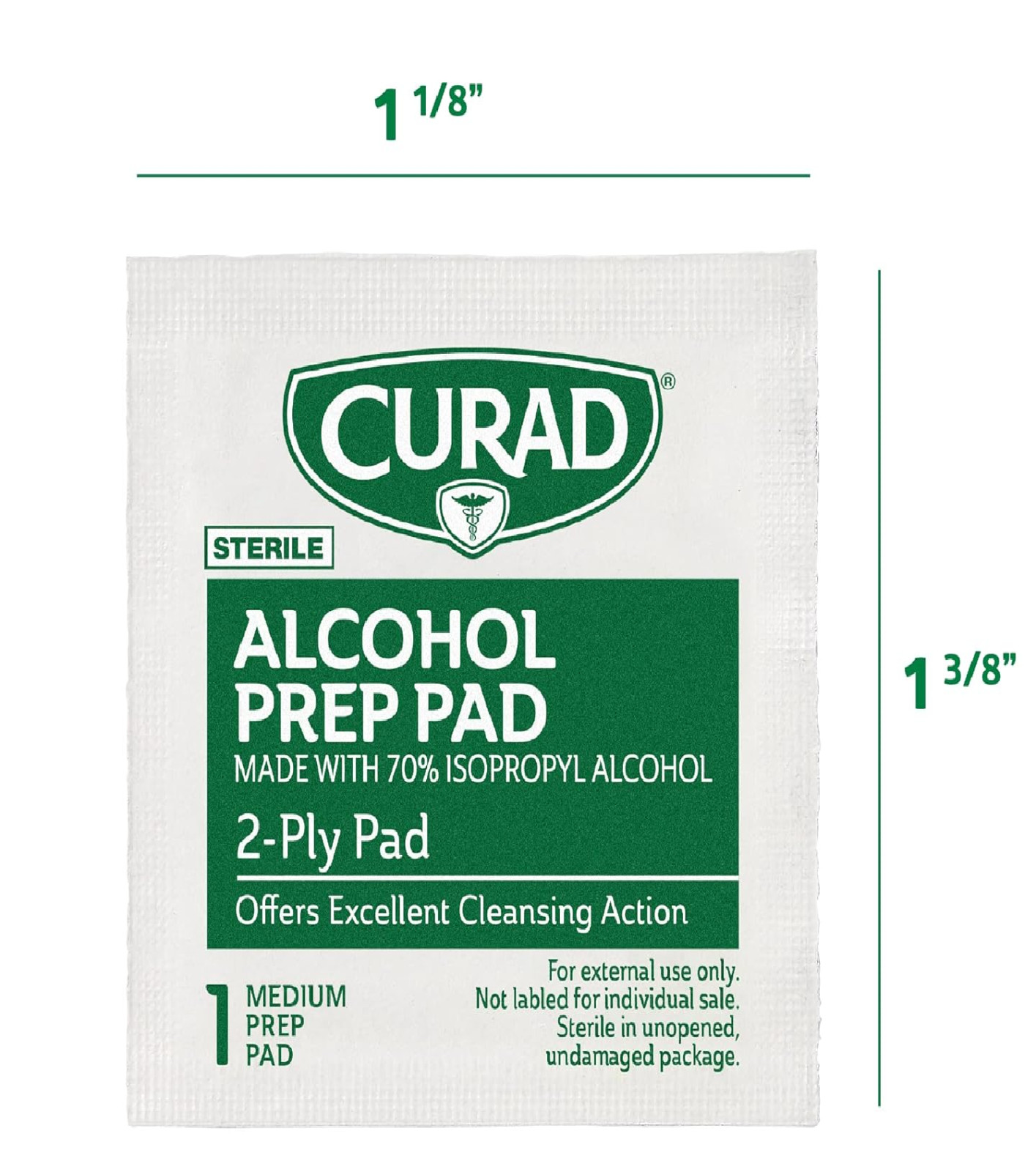 CURAD Alcohol Prep Pads (Pack of 4 Boxes) | 400 Pieces of Medium Isopropyl Wipes