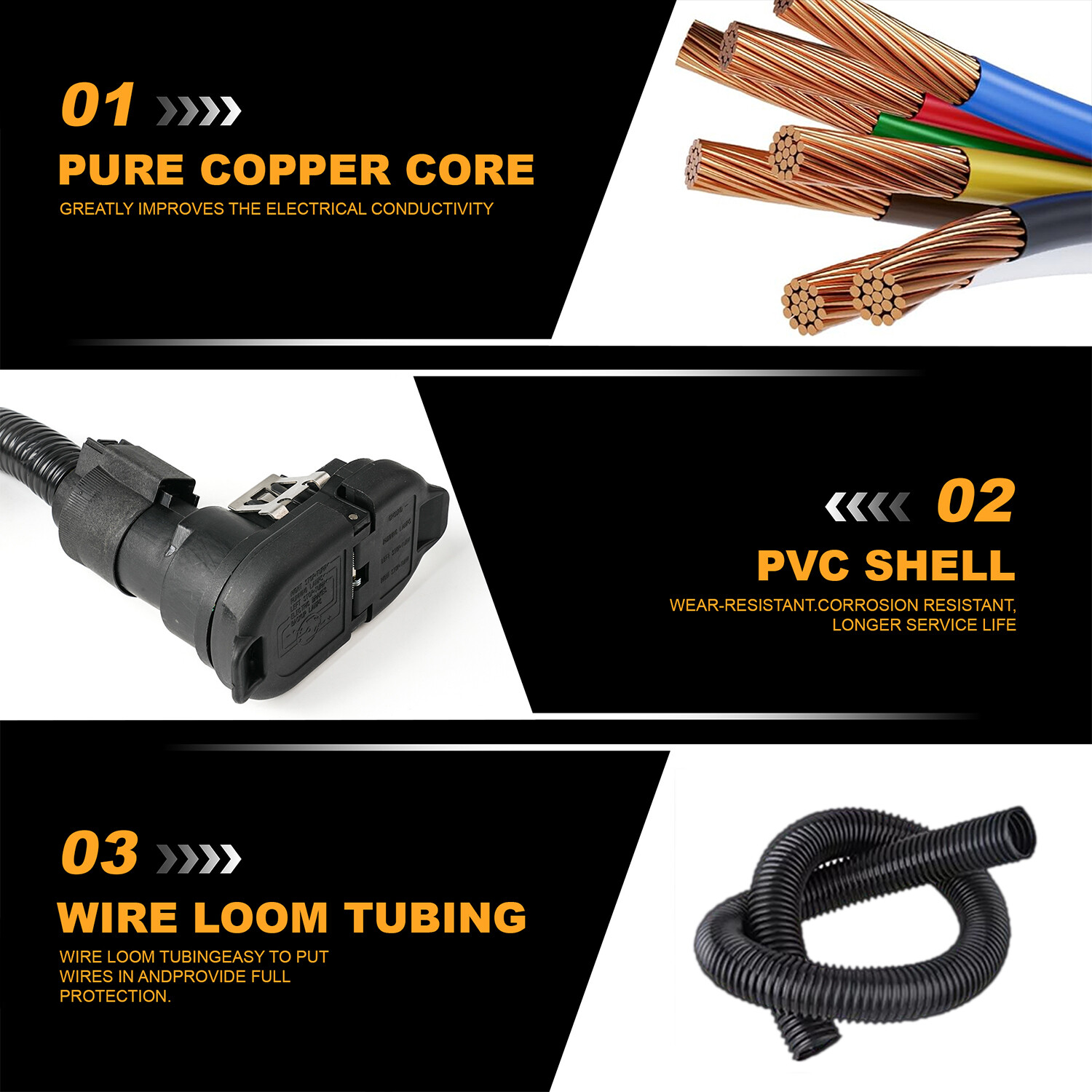 2009-14 For Ford F-150 Trailer Tow Hitch Bar Wire Connector Harness 9L3Z15A416A