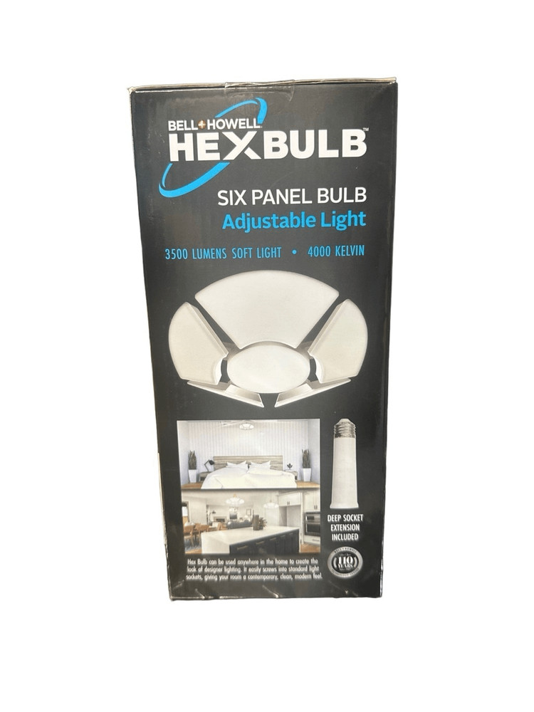 Bell Howell Hex Bulb E26 LED Garage 6 Panel Shop Office Attic Ceiling Light