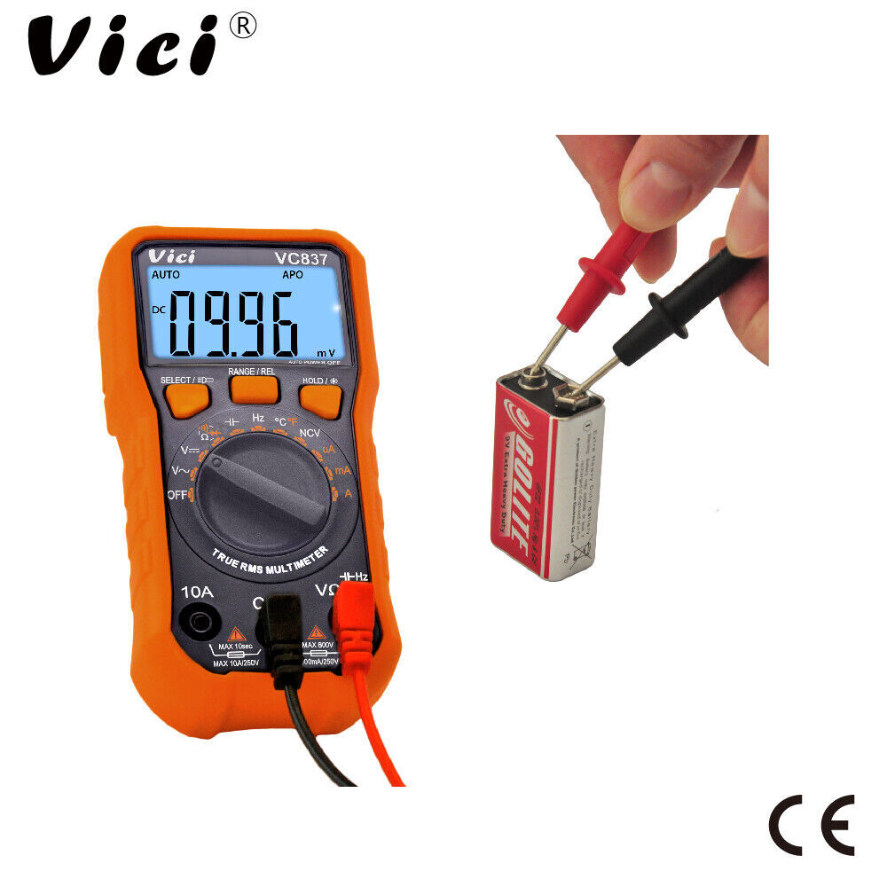 Digital Multimeter VC837 Electrical Electronics Tester Testing Tool AC/DC 3 5/6