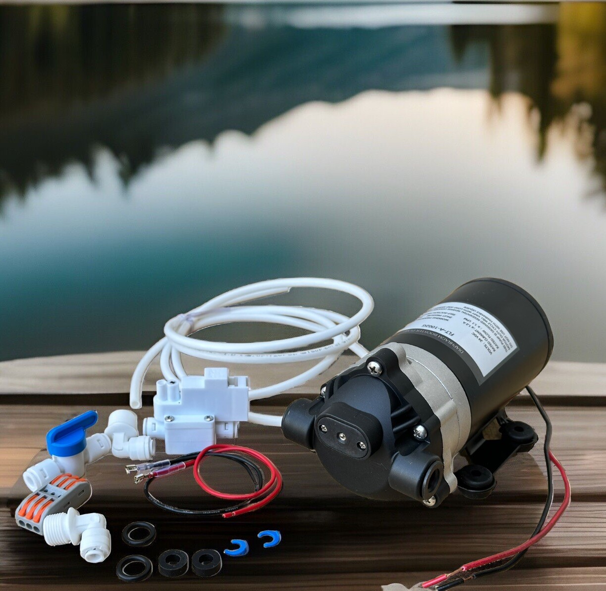 110V 24V DC/AC Diaphragm Booster Water Pump for RO Reverse Osmosis Caravan RV