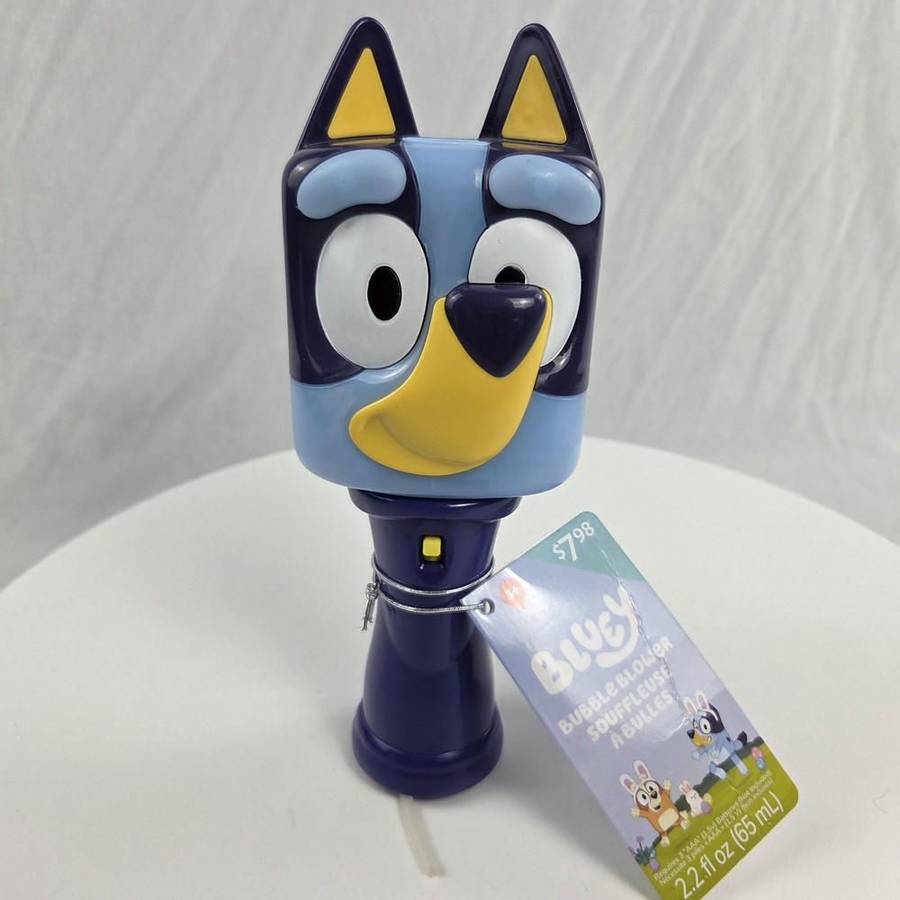Bluey Hand-Held Motorized Bubble Blower Toy Bubble Holder Missing On Bottom