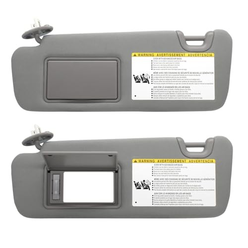 Driver Left Side Sun Visor Replacement Compatible with Toyota Gray(Left Driver)