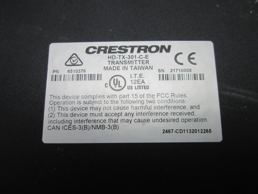 CRESTRON HD-TX-301-C-E MULTIFORMAT SWITCH AND TRANSMITTER
