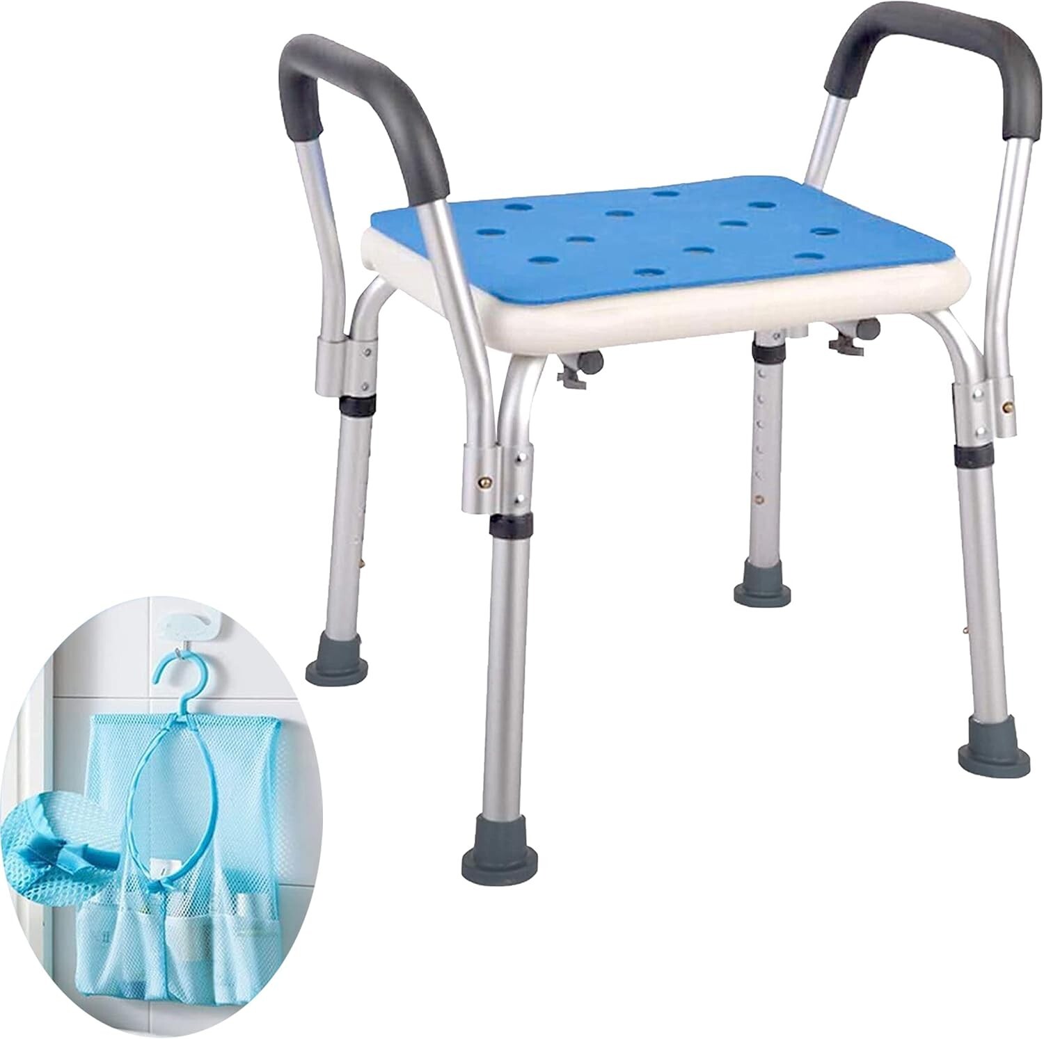 Shower Chair with Padded Seat Shower Bench for Seniors, New