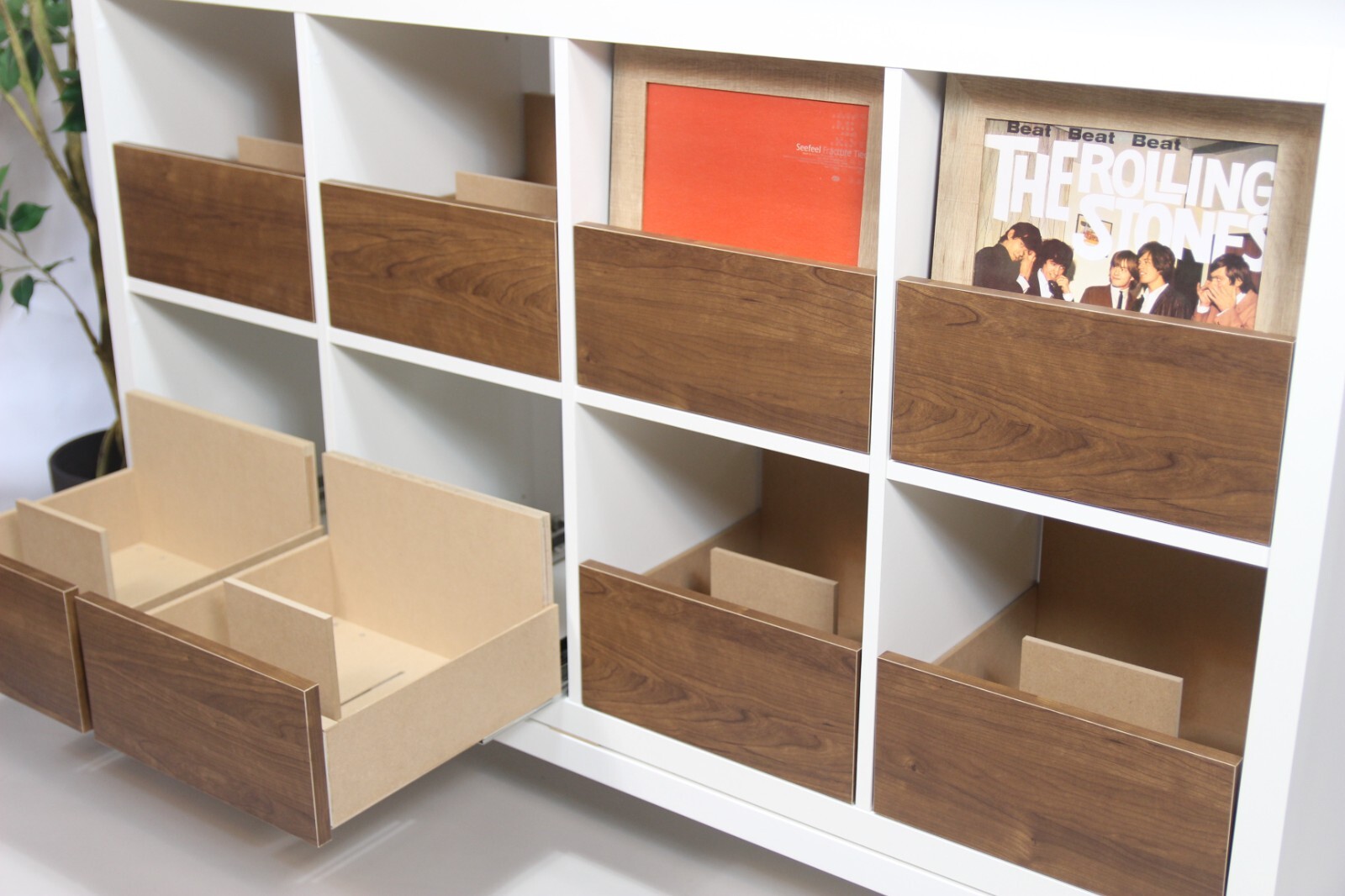 Vinyl Record Dig Storage for IKEA Kallax：DIY Drawers, LP Cabinet, Dj Insert Box