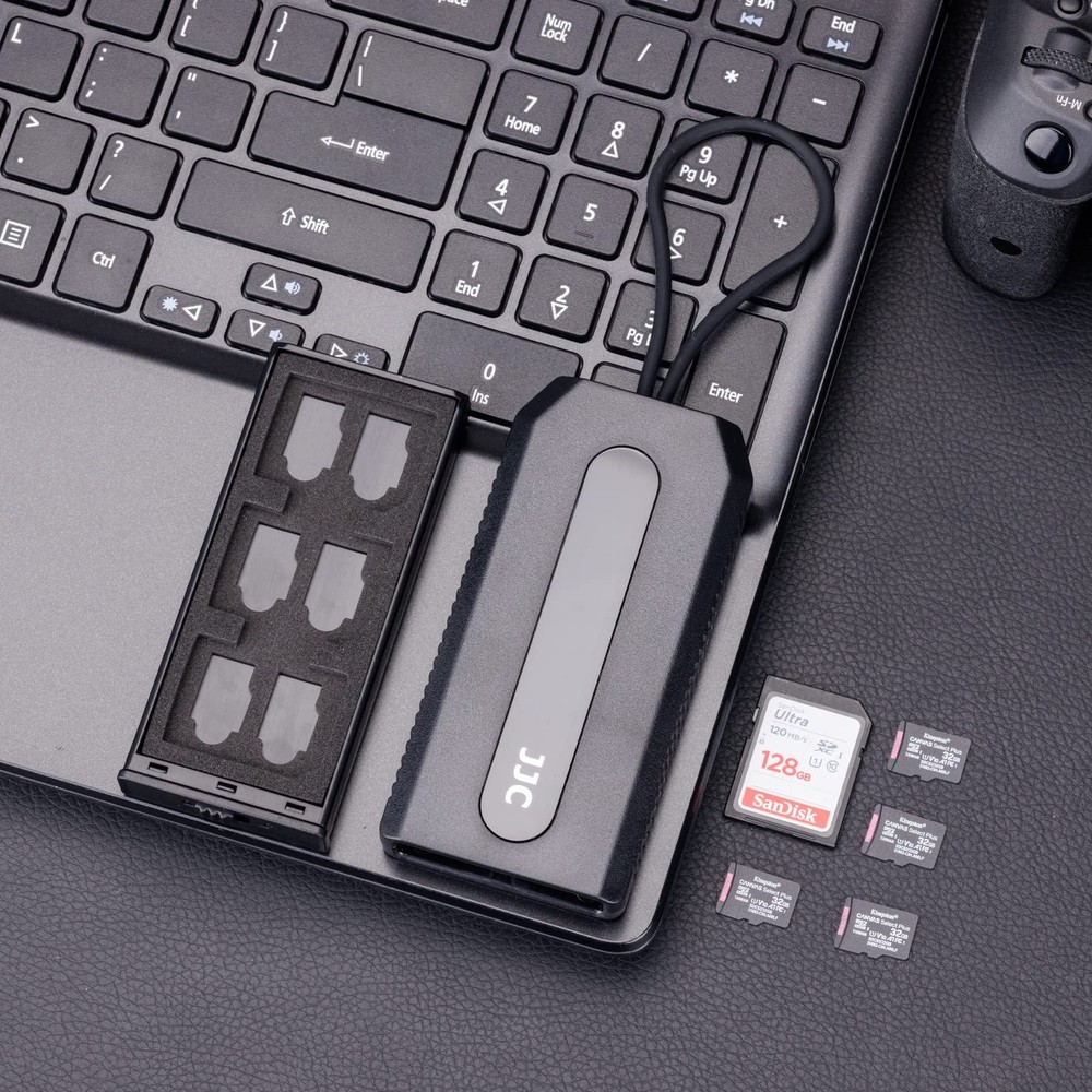 18 Slots Memory Card Case - 18 (12 Micro SD + 6 SD), Black