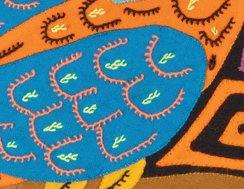 Multicolor Orange And Blue Molita