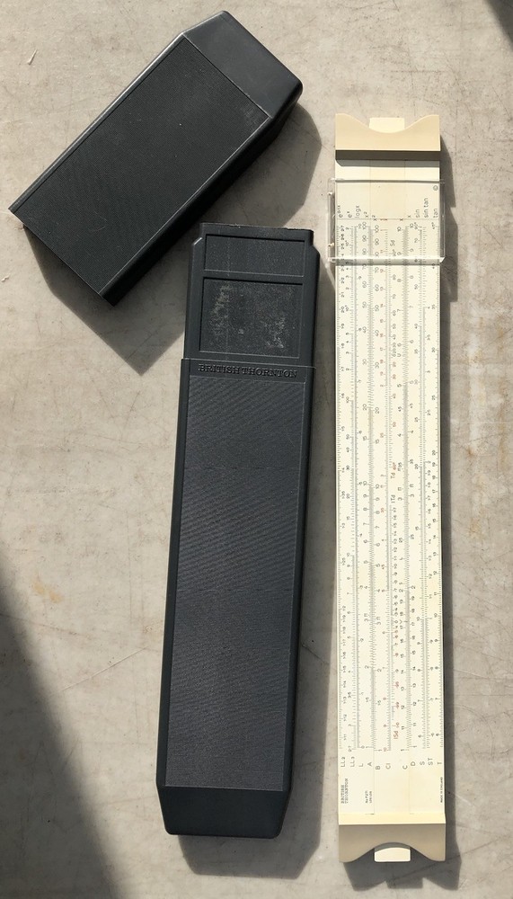 British Thornton Slide Ruler In Plastic Case