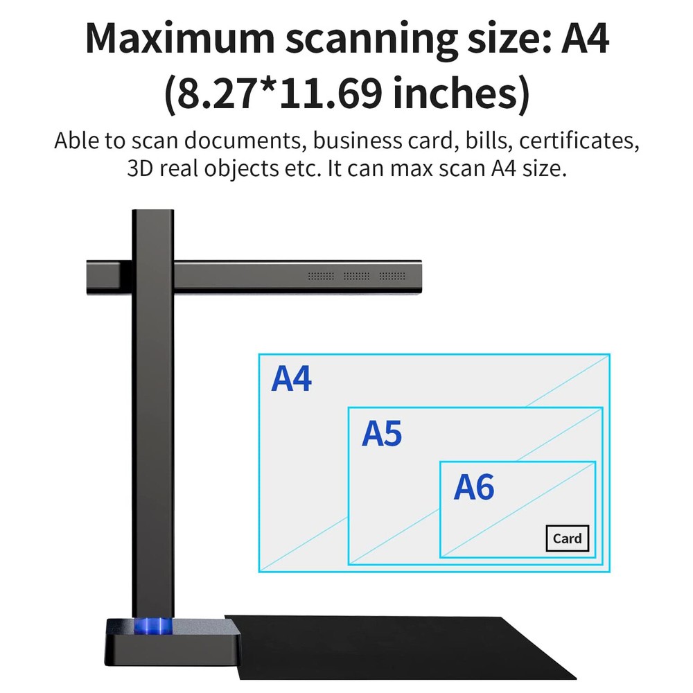 OPEN BOX CZUR Shine 800 High-Speed Document Camera Smart Scanner Mac OS/Windows