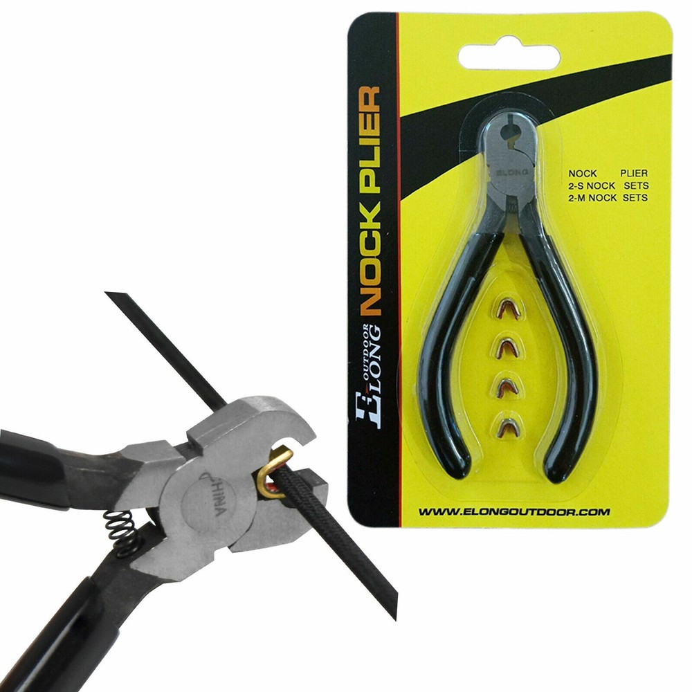 1 Set Pliers With 4pcs Brass Buckle Clip Knocks Archery Bow String Nocking Tool
