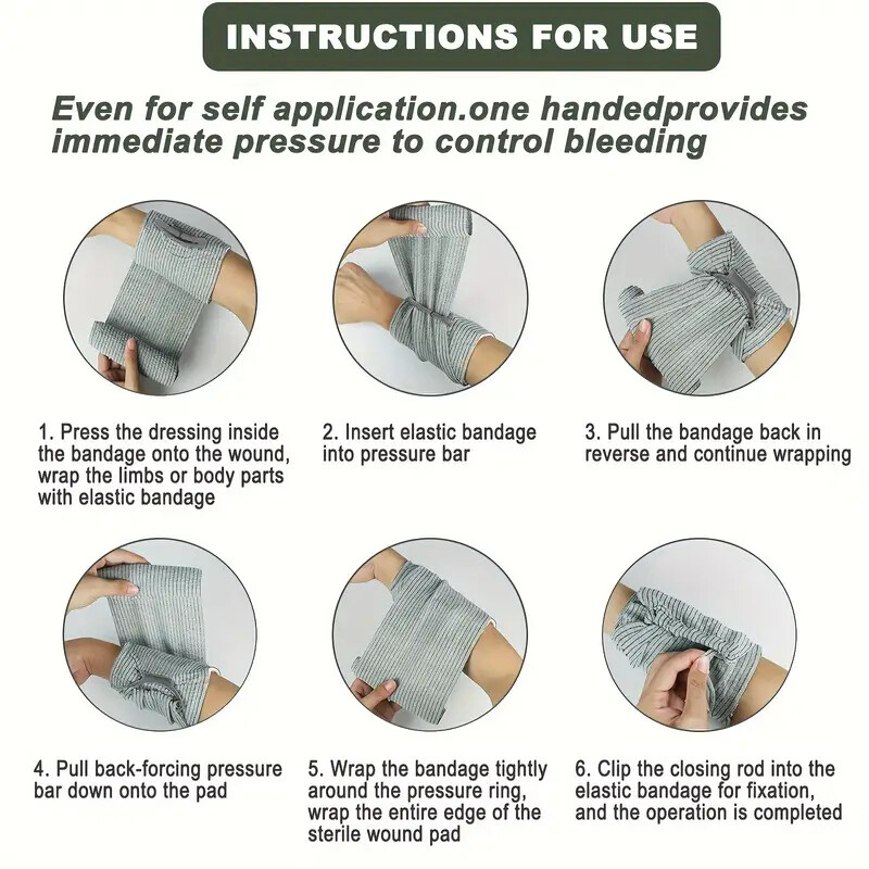 Israeli Style Trauma Bandage 5 Pack 6-Inch Emergency Dressing