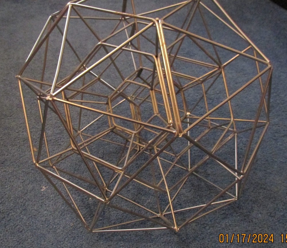 Geometric Sphere Globe Abstract Tabletop Centerpiece 11 inch diameter