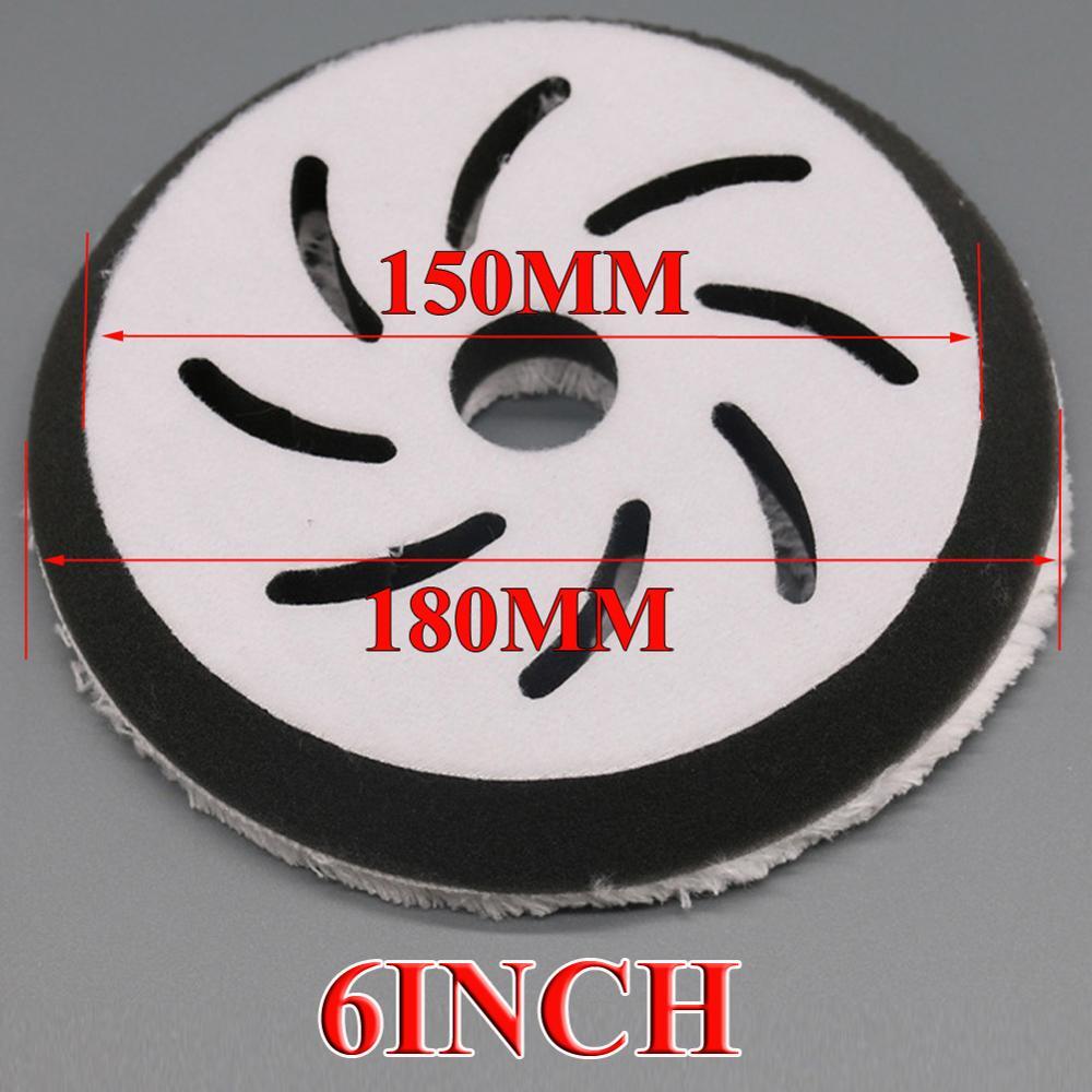 6 Inch Microfiber Finishing Disc Pad Soft Wax Removal Pad Hook Loop Buffing Pad