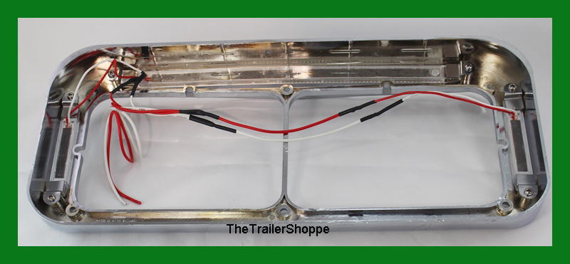 Headlight Bezel With Visor Rectangular Dual Lights 21 Amber LED Clear Lens