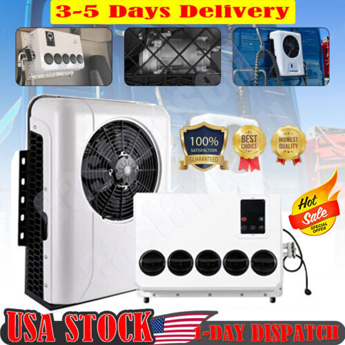 12000 BTU 12V Truck Cab Air Conditioner Split AC Fits Semi Trucks Bus RV Caravan
