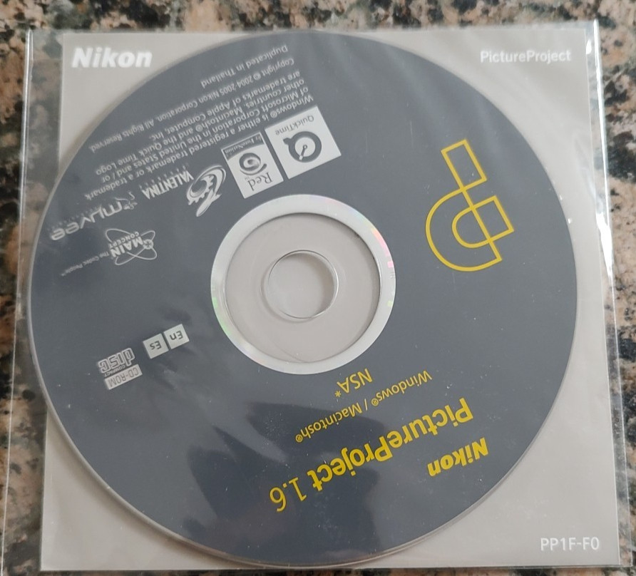 NIKON PictureProject 1.6 Windows / MAC CD 2004-2005 with CD Reference Manual