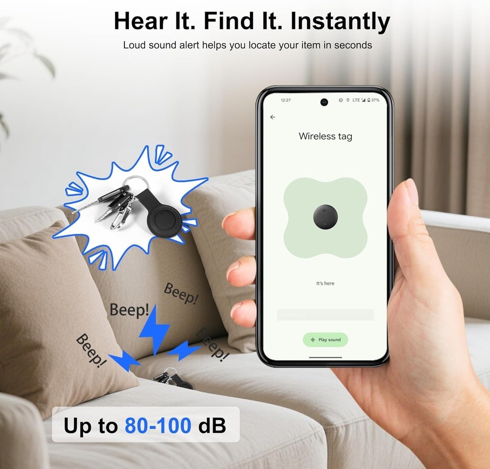 Dust & Water Proof Android Tracker Tags, 4 Pack