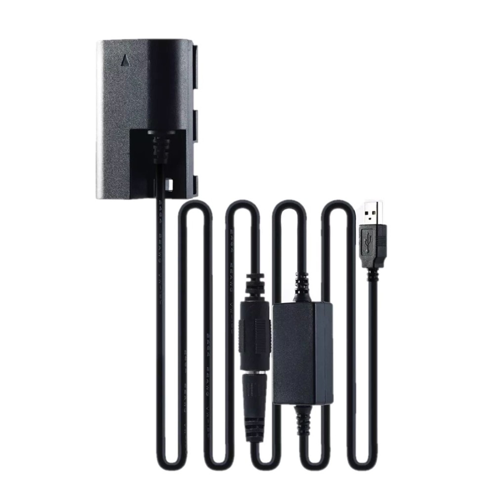 For Canon 90D 7D2 5D4 DR-E6 DC Coupler LP-E6 Dummy Battery + USB Power Cable