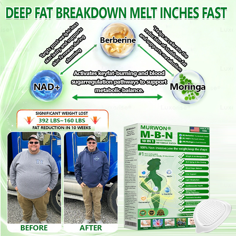 MURWON 10 in 1 Metabolic Patch, Nano Fusion Weight Management Anti-Aging Patches