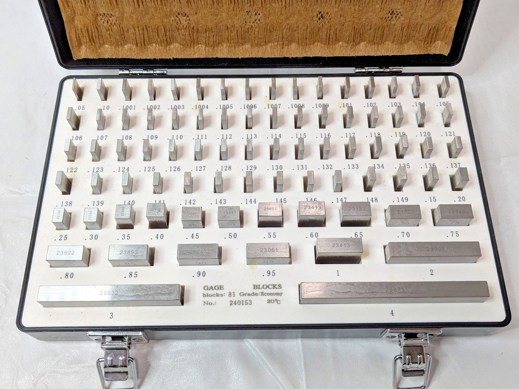 Starrett 81 Piece Gage Block Set Steel 0.05" to 4'' Range Economy Grade RS 81.B