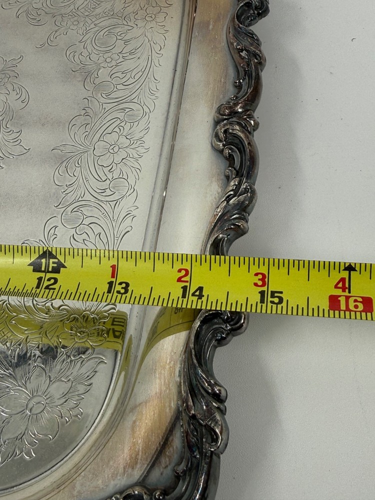 Vintage 1998 Silver plated International Silver Company Wilcox Serving Tray