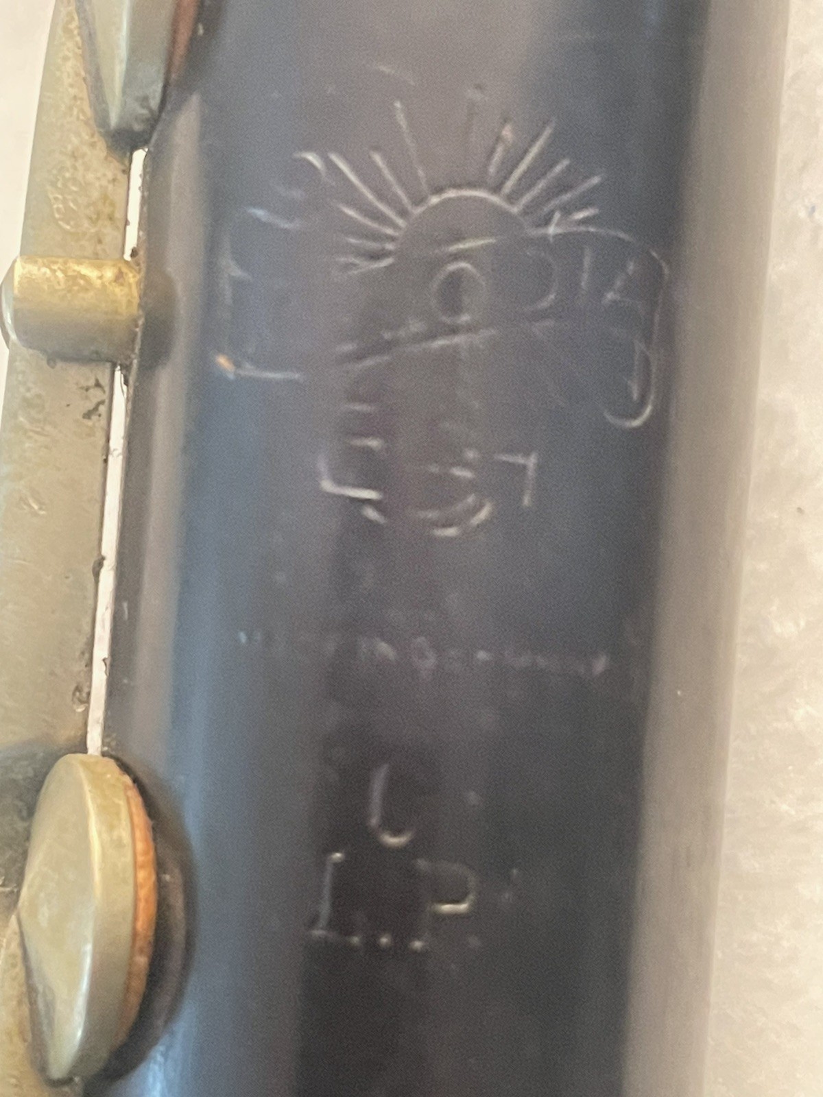 Old Early Antique G.S. Huller Melodia Germany Wooden Flute C L.P Grenadilla