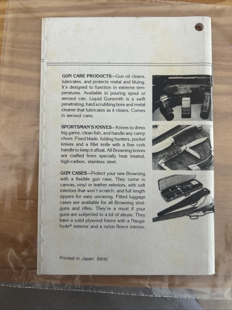 Browning BPS Factory Instruction Manual