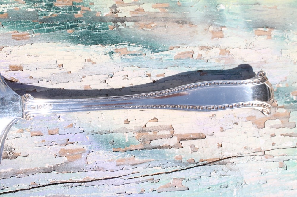 Silverplate Serving Spoon Ornate with Engraving