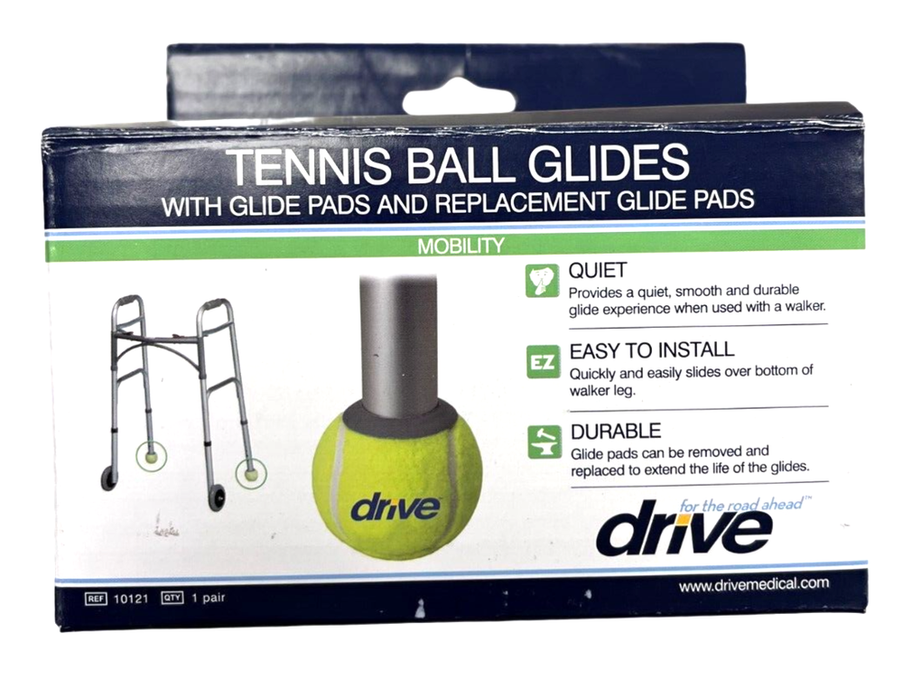 Drive TENNIS BALL GLIDES for Walker 1 Pair