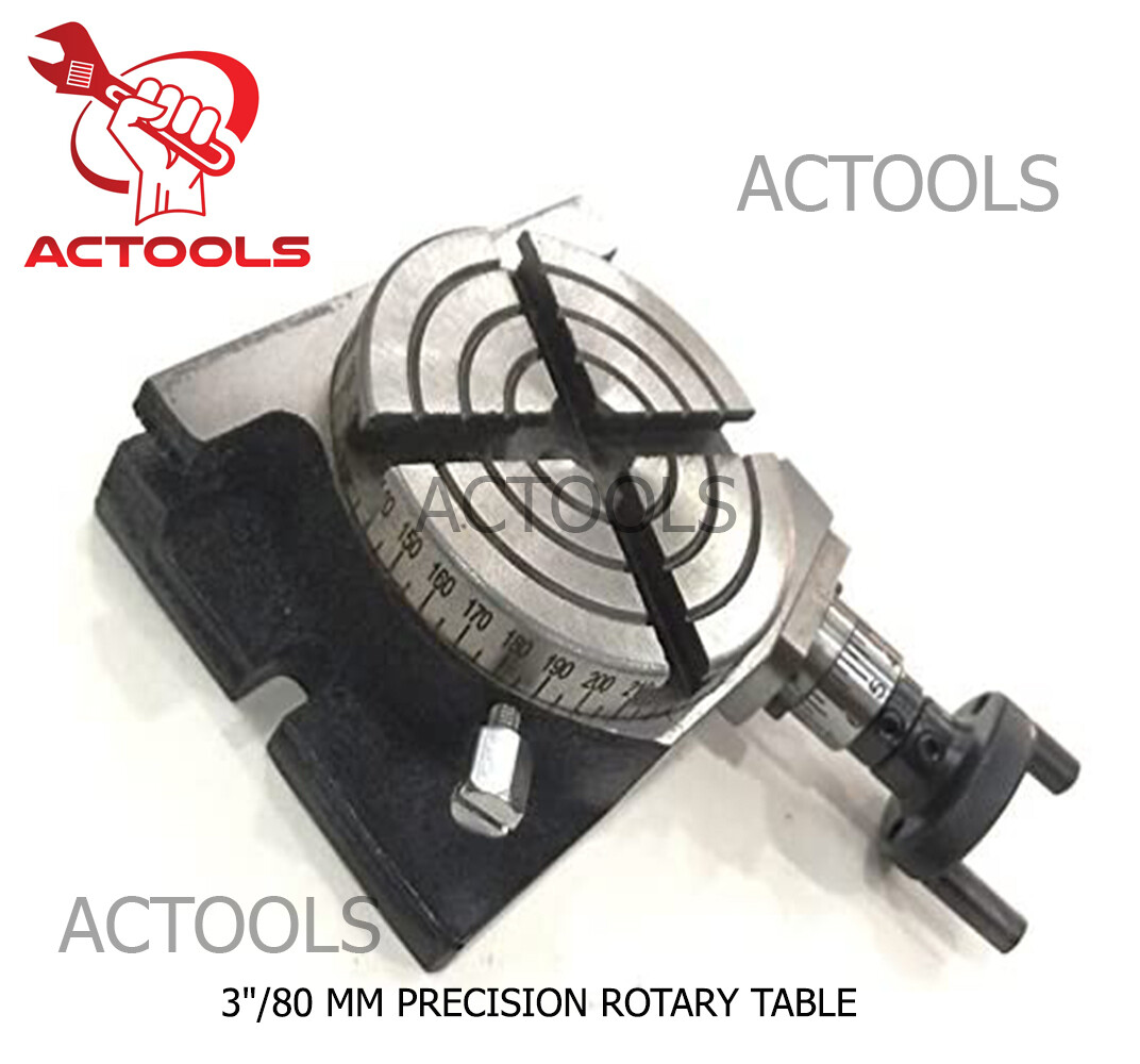 New Rotary Table 3" 80mm H And V With 4 Bolting Slot For Milling Metalworking