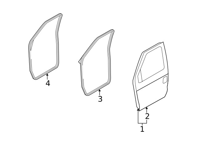 Genuine Ford Weather-Strip On Body 4C2Z1520709AB