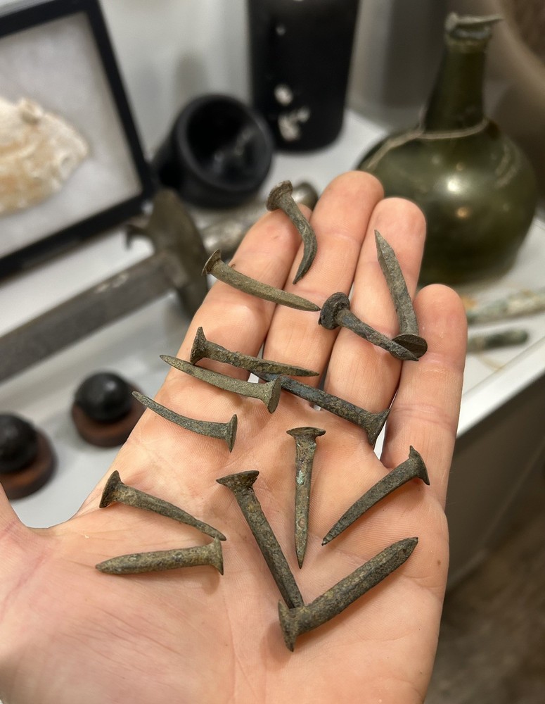 18th-19th Century Ship Spike Artifacts From Shipwreck