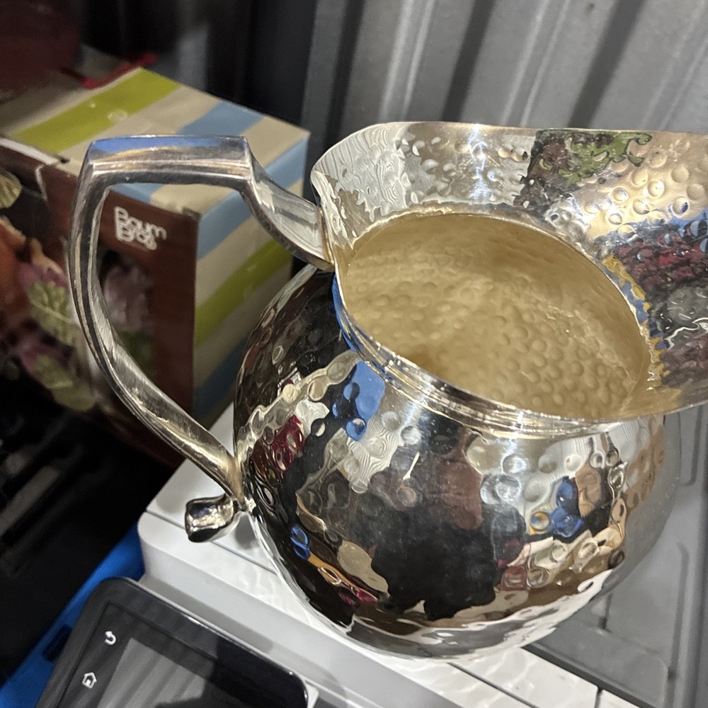 Hammered Silver Plate Pitcher Made in India