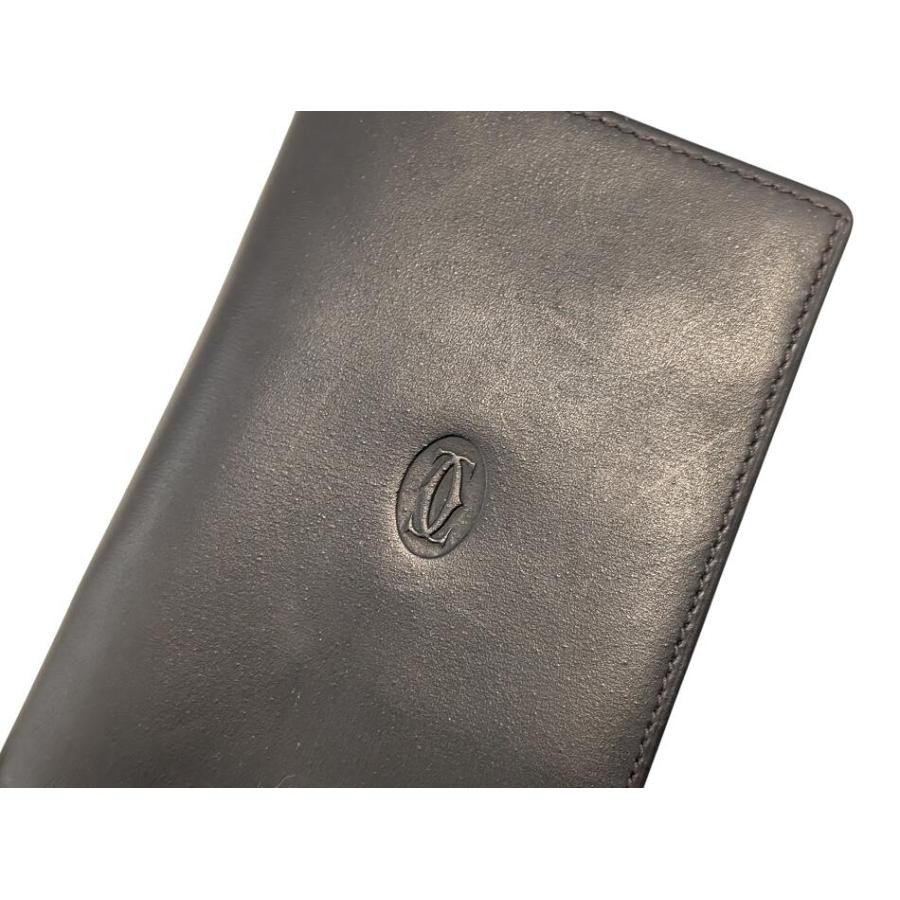 Authentic Cartier Notepad Notebook Cover Mini Planner Cover Leather Black Must