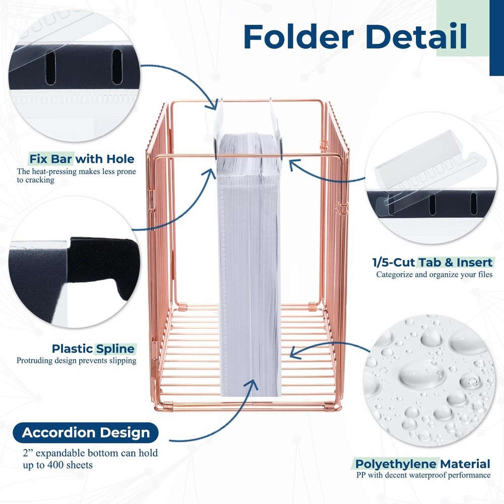 Plastic Extra Capacity Hanging File Folder, Letter Clear Letter Size - 12 Pack