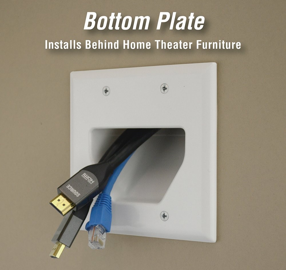 Datacomm Electronics 503332whkit Flat Panel Tv Cable Organizer Kit White