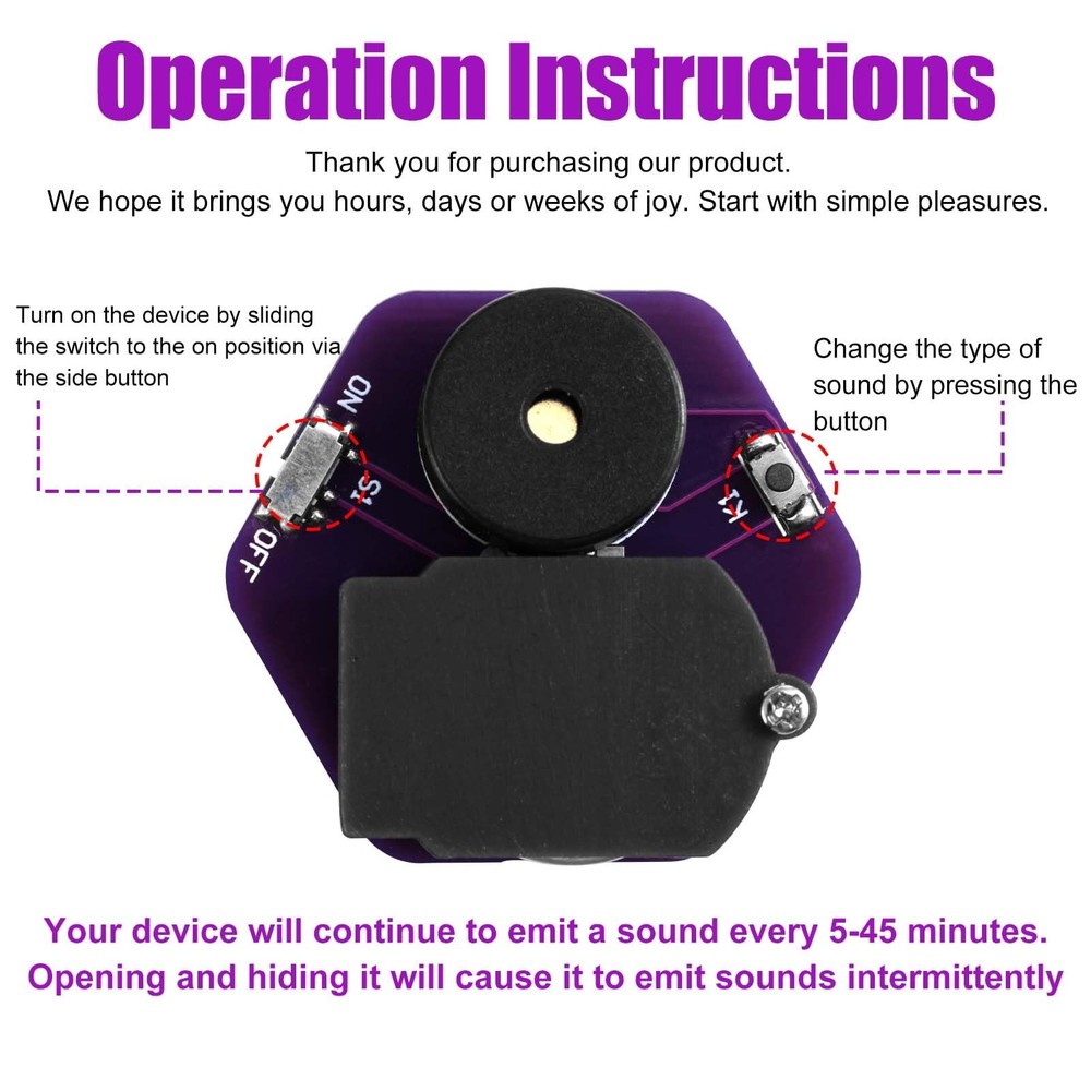 3pcs Cricket Noise Maker, Hexagonal Geometric Design with 16 Sounds Beeping C...