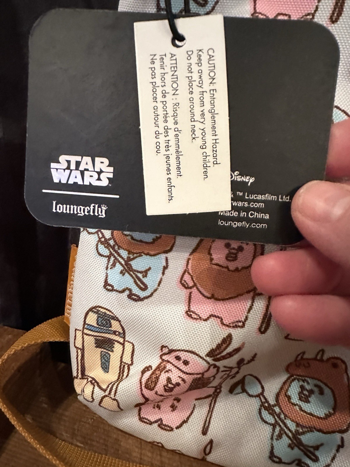 Loungefly Star Wars Pastel Ewok All Over Print Crossbody Bag NWT Nylon Bag