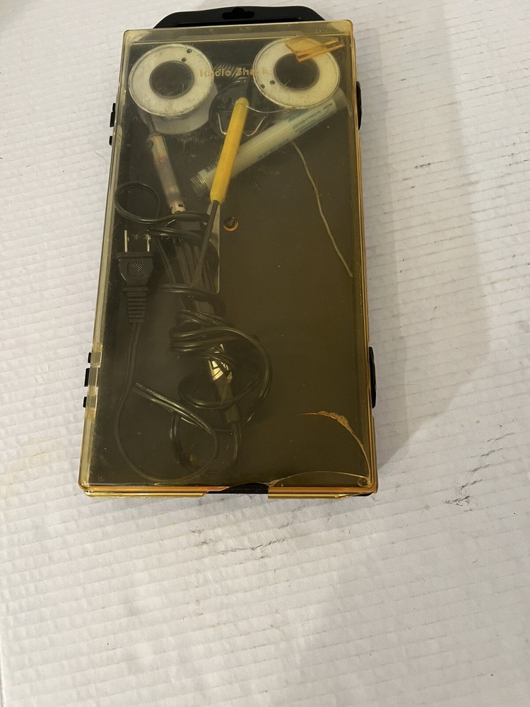 Radio Shack Container W/ Soldering Related Items UNTESTED