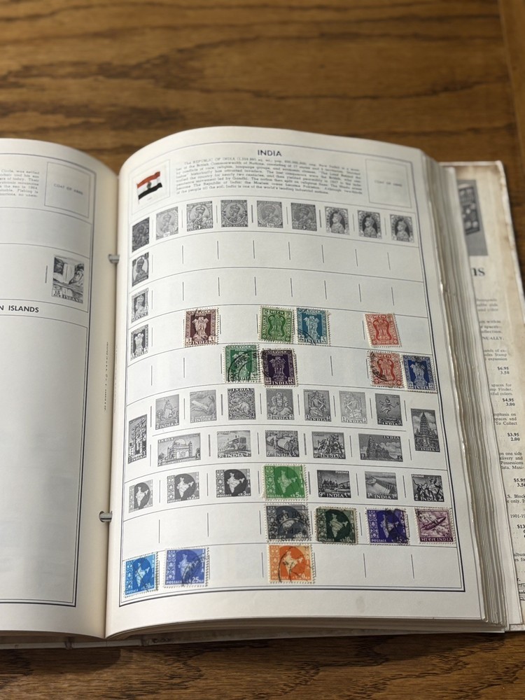 Vintage Traveler Stamp Album of the World Postage Stamps! WITH STAMPS!!