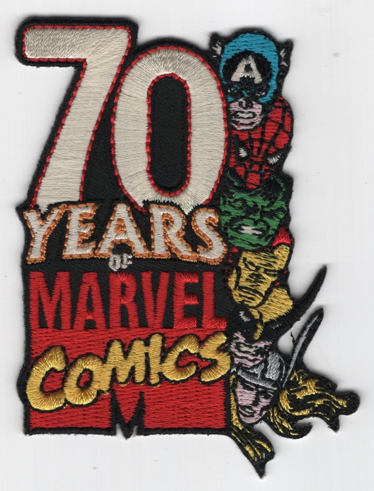 Marvel Comics 70th Anniversary Heroes Logo Embroidered Patch 2010 C&D UNUSED