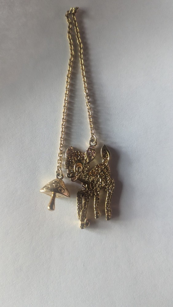 Yellow Tone Charm/Dangle Bambi Multicolor Crystal